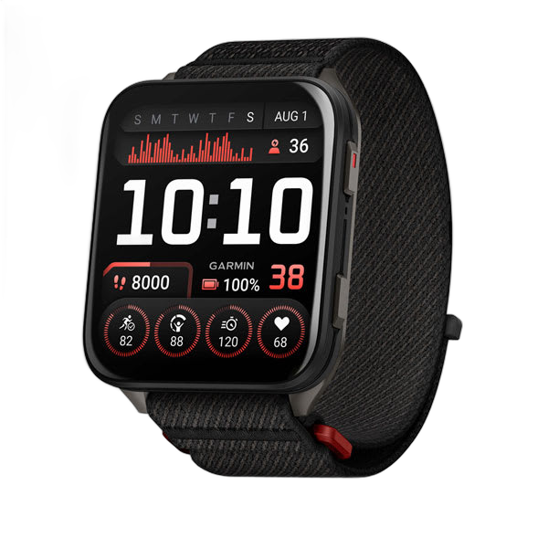 Garmin Venu X1 thin AMOLED GPS smartwatch black with nylon band