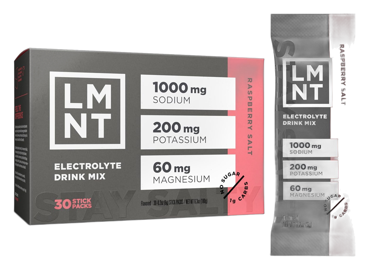LMNT Zero Sugar Electrolytes Raspberry Salt drink mix 30 count