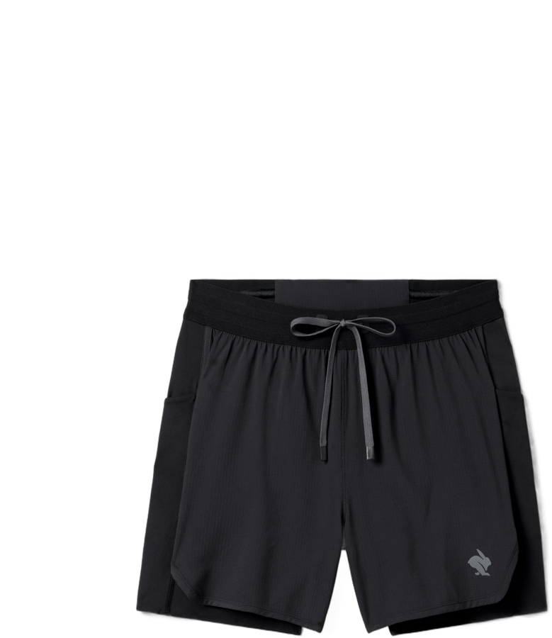 rabbit men’s Pacer Hybrid Shorts 5 inch black