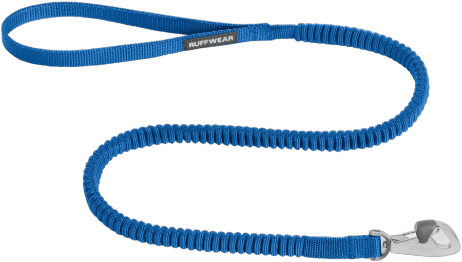 Ruffwear Trail Runner Dog Leash Blue Pool stretch webbing